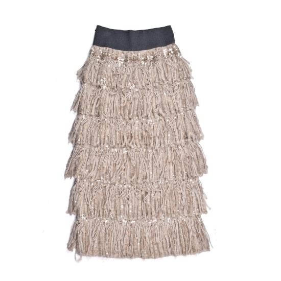  브루넬로 쿠치넬리 스커트 i199674 BEIGE - BRUNELLO CUCINELLI
