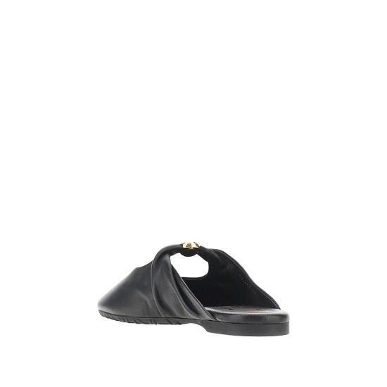26FW 로에베 페블 소프트 나파 램스킨 뮬 L616465X86 Black - LOEWE