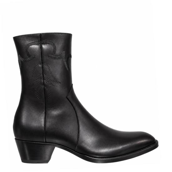26FW JAROD JOHN LEONARD 부츠 JJL BOOT WEST BLK LTHR BLK EMB