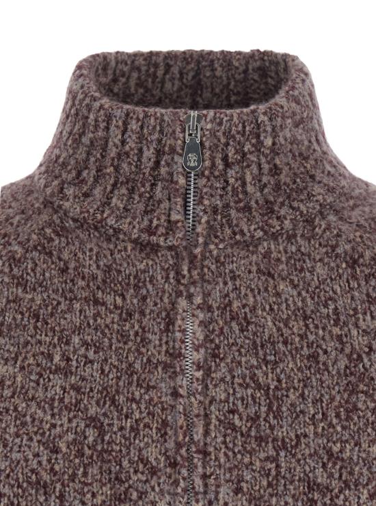26FW 브루넬로 쿠치넬리 집업 니트 MNX506116C9763 Bordeaux - BRUNELLO CUCINELLI