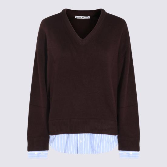 26FW 아크네 스튜디오 스웨터 A60680 ADM DARK BROWN - ACNE STUDIOS