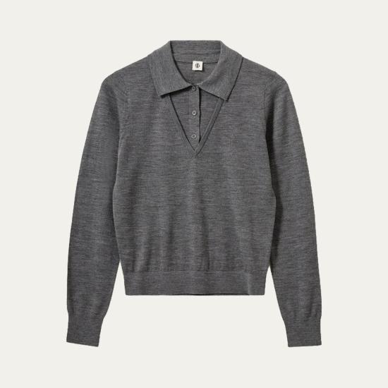  더 가먼트 긴팔 티셔츠 가먼트 베르겐 V 폴로 - THE GARMENT