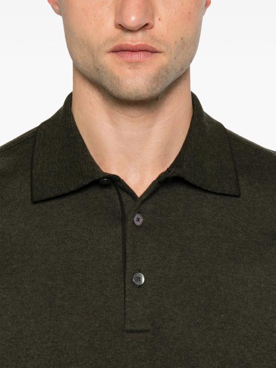 26FW 에르메네질도제냐 폴로 티셔츠 UI394A4I739 4V9 VERDE - ERMENEGILDO ZEGNA