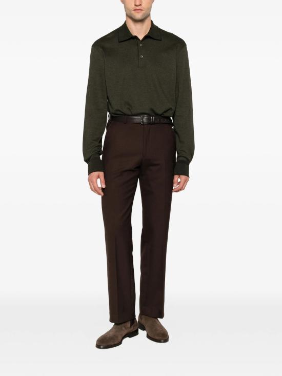 26FW 에르메네질도제냐 폴로 티셔츠 UI394A4I739 4V9 VERDE - ERMENEGILDO ZEGNA
