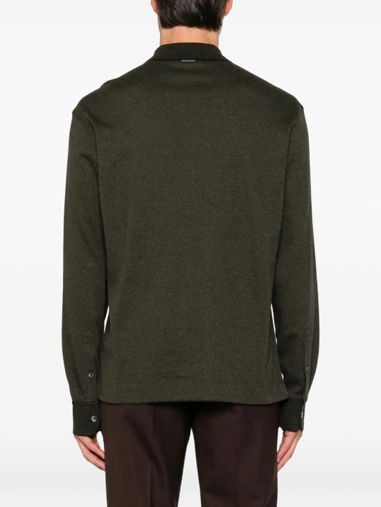 26FW 에르메네질도제냐 폴로 티셔츠 UI394A4I739 4V9 VERDE - ERMENEGILDO ZEGNA