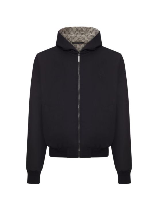 26FW 구찌 체크 코튼 자카드 오버셔츠 재킷 871671 ZAUW71000 BLACK