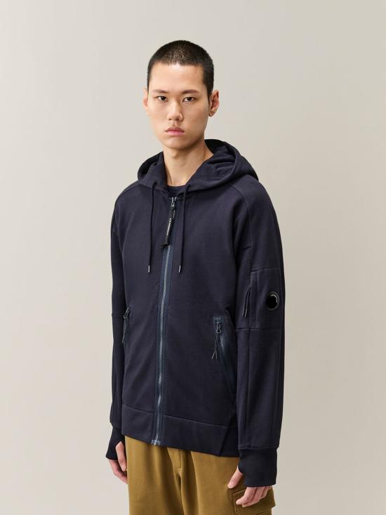 26FW 씨피 컴퍼니 렌즈 와펜 디아고날 후드집업 자켓 RCCMSS716M005086W 888 BLU - C.P. COMPANY