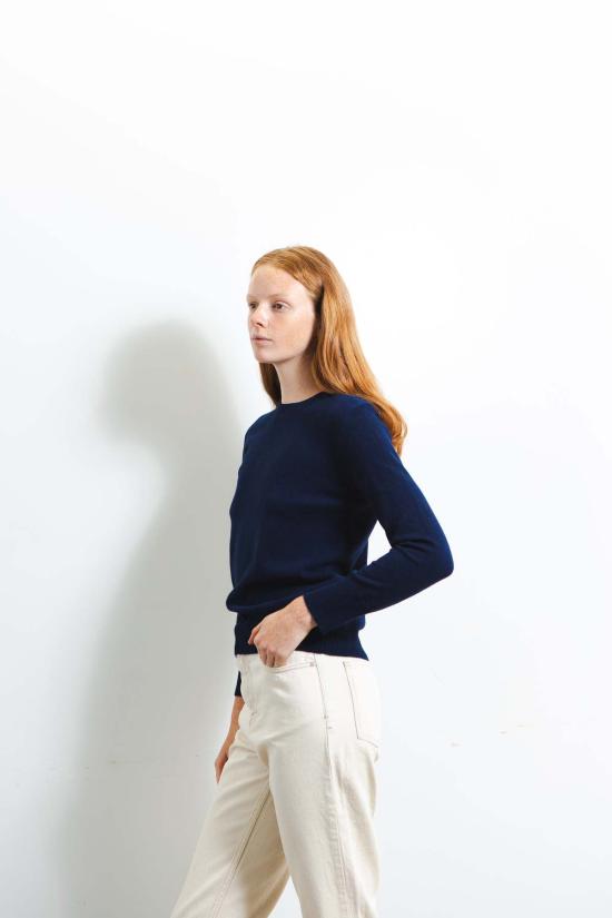  퓨어 캐시미어 엔와이씨 스웨터 퓨어캐시미어 NYC 클래식 크루넥  네이비 - PURECASHMERE NYC