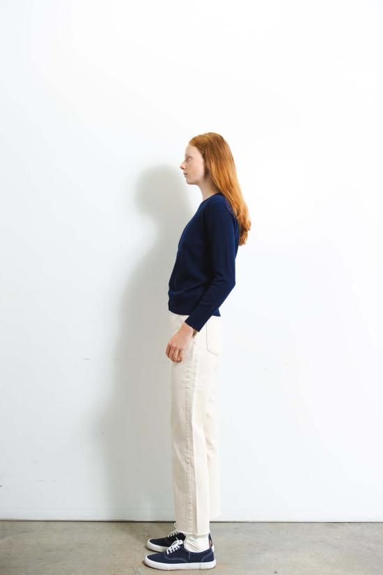  퓨어 캐시미어 엔와이씨 스웨터 퓨어캐시미어 NYC 클래식 크루넥  네이비 - PURECASHMERE NYC