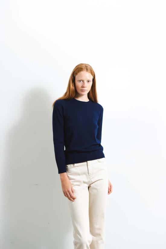  퓨어 캐시미어 엔와이씨 스웨터 퓨어캐시미어 NYC 클래식 크루넥  네이비 - PURECASHMERE NYC