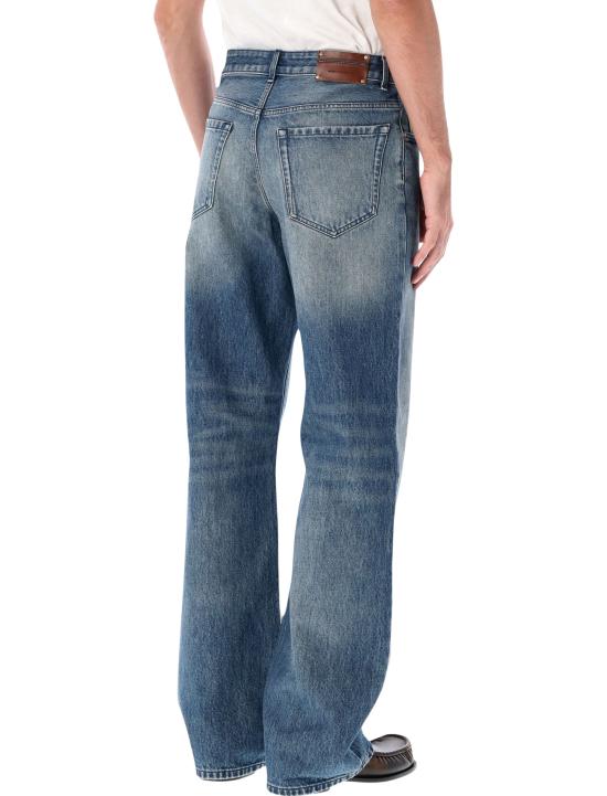 26FW 드리스 반 노튼 페이디드 와이드 데님 팬츠 2620209414410 504 MED BLUE - DRIES VAN NOTEN