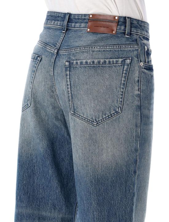 26FW 드리스 반 노튼 페이디드 와이드 데님 팬츠 2620209414410 504 MED BLUE - DRIES VAN NOTEN