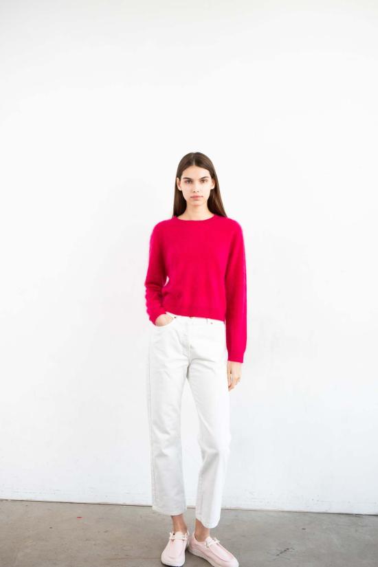  퓨어 캐시미어 엔와이씨 스웨터 퓨어캐시미어 NYC 캐시미어 기모 긴팔  핫핑크 - PURECASHMERE NYC