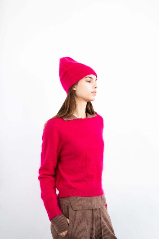  퓨어 캐시미어 엔와이씨 스웨터 퓨어캐시미어 NYC 캐시미어 기모 긴팔  핫핑크 - PURECASHMERE NYC