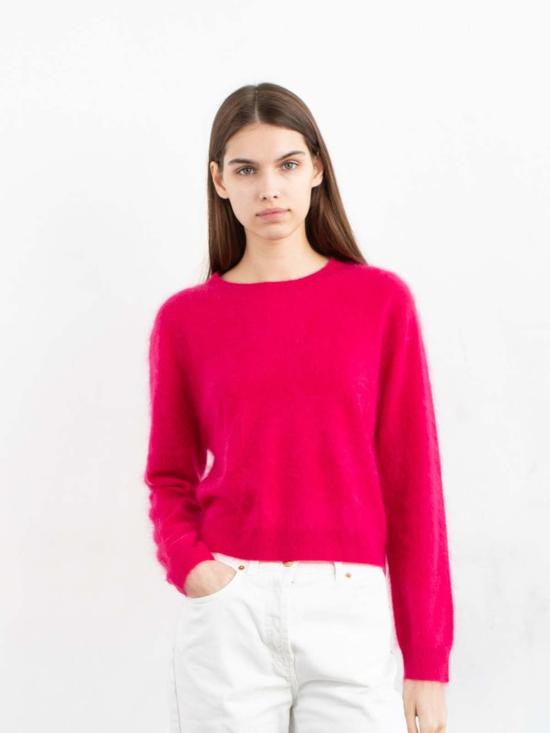  퓨어 캐시미어 엔와이씨 스웨터 퓨어캐시미어 NYC 캐시미어 기모 긴팔  핫핑크 - PURECASHMERE NYC