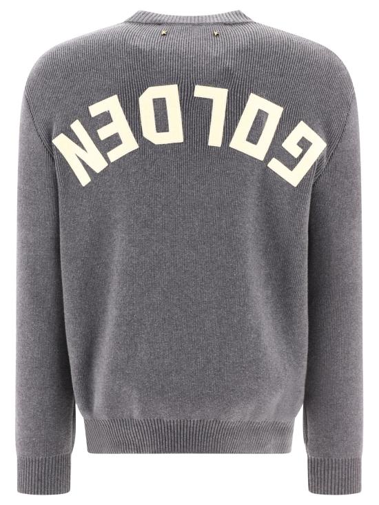 26FW 골든구스 로고 코튼 라운드넥 스웨터 GMP00841P00066260304 GREY - GOLDEN GOOSE