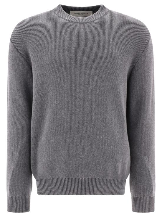 26FW 골든구스 로고 코튼 라운드넥 스웨터 GMP00841P00066260304 GREY