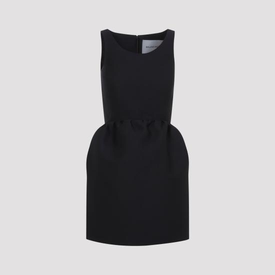 26FW 발렌시아가 미디 원피스 A009P2TUQ03 1000 BLACK - BALENCIAGA