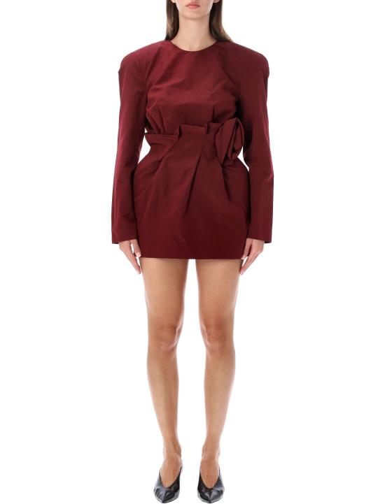 26FW 마그다뷰트림 미디 원피스 257926 BORDEAUX