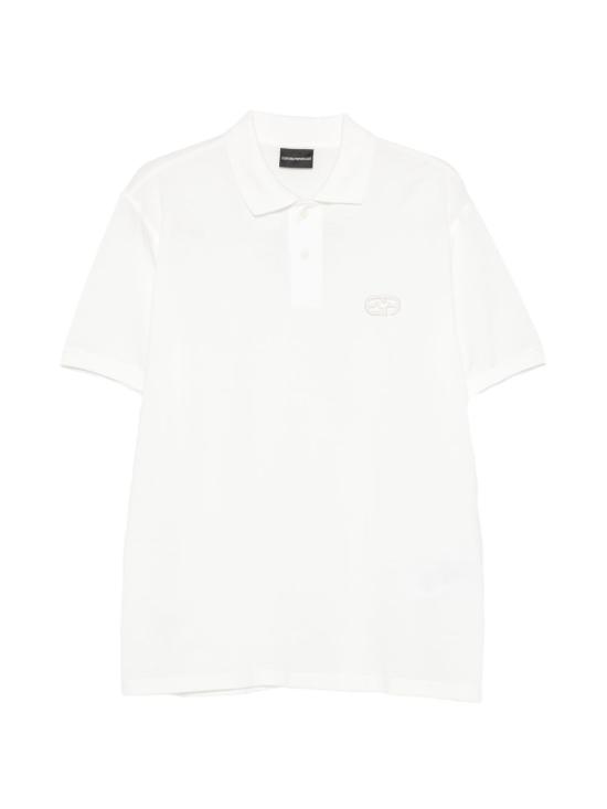 26FW 엠포리오 아르마니 로고 저지 폴로 셔츠 EM004579AF13742U0003 WHITE