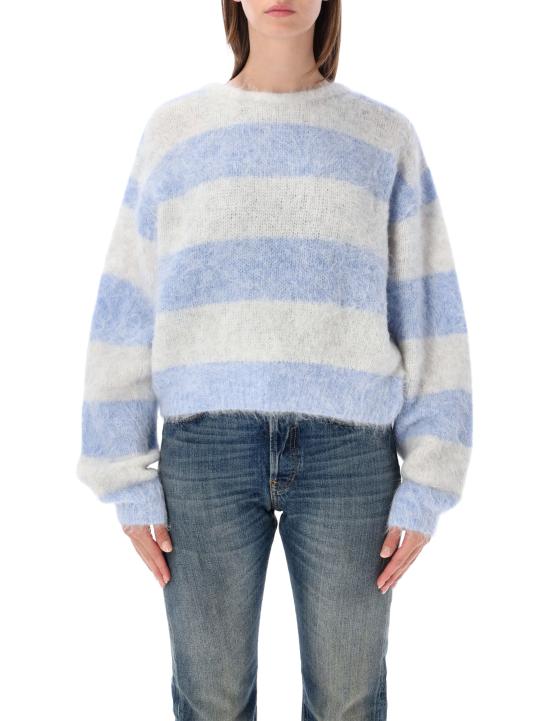 26FW 아메리칸 빈티지 스웨터 NIB18A RAIURESGI WHITE LIGHT BLUE