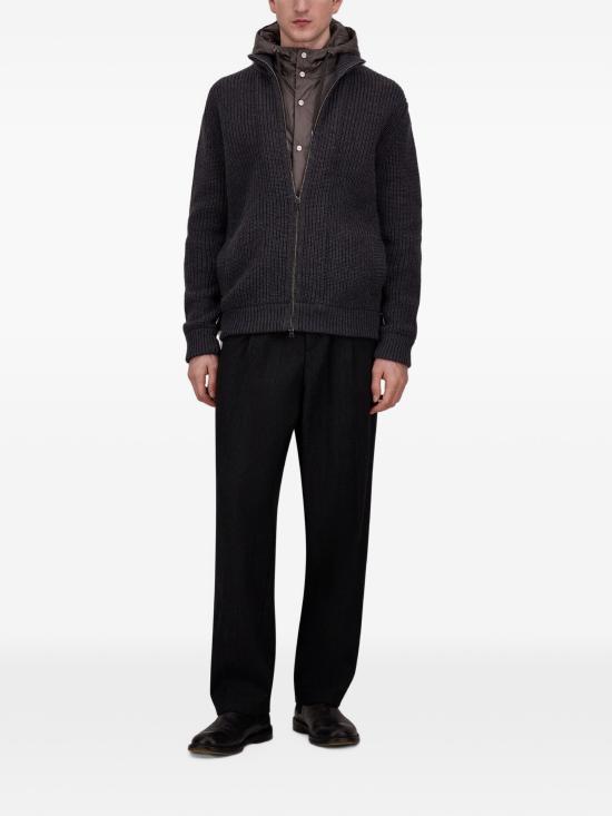 26FW 에르노 5게이지 리브 메리노 울 나일론 샤모니 재킷 MC000195U702729490 GREY - HERNO
