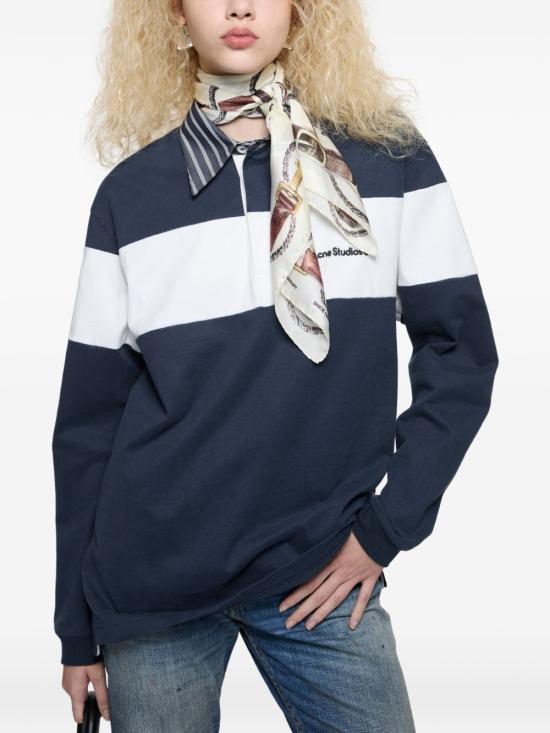 26FW 아크네 스튜디오 반팔 티셔츠 BI0227AH4 NAVY - ACNE STUDIOS
