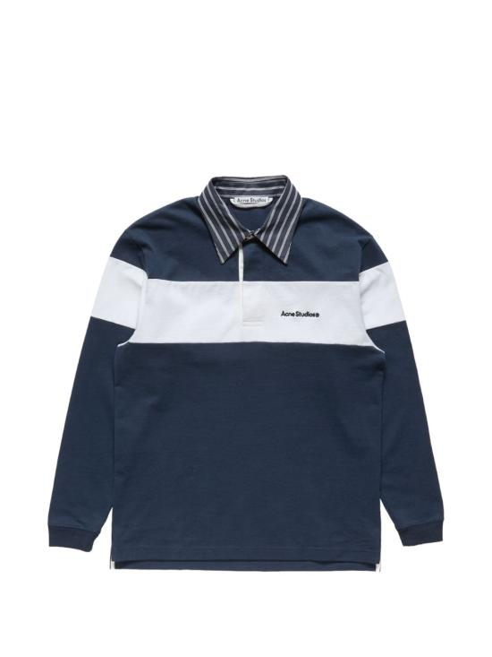 26FW 아크네 스튜디오 반팔 티셔츠 BI0227AH4 NAVY