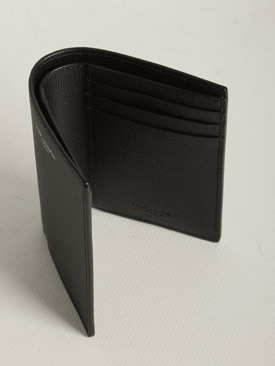 26FW 생로랑 그랑 드 뿌드르 엠보스드 레더 파리 크레딧 카드 지갑 668726BTY0N 1000 BLACK - SAINT LAURENT