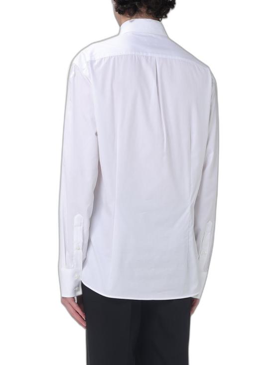 26FW 브루넬로 쿠치넬리 버튼 다운 칼라 슬림핏  트윌  긴팔 셔츠 MBUC41716 C159 WHITE - BRUNELLO CUCINELLI