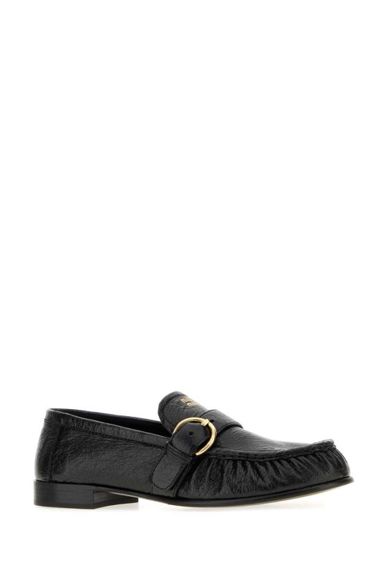 26FW 미우미우 빈티지 레더 버클 로퍼 5D740EF0155TZ F0002 BLACK - MIU MIU