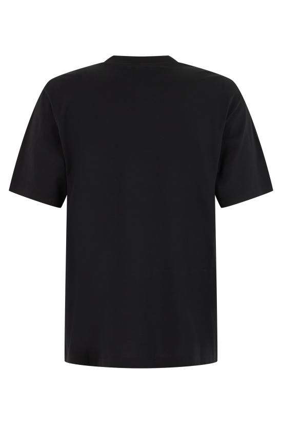 26FW 구찌 웹 스트라이프 프린트 코튼 티셔츠 A0095JXJH5Y1152 black - GUCCI
