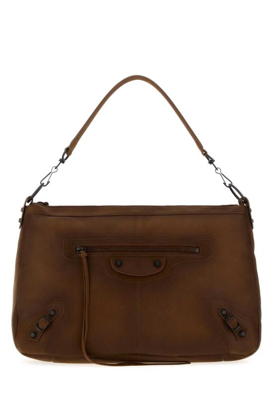 26FW 발렌시아가 레더 숄더백 8661052ACRP 2247 CARAMEL