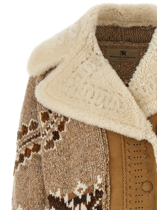 26FW 에르마노 설비노 패딩 브로그 디테일 재킷  재킷 베이지 - ERMANNO SCERVINO