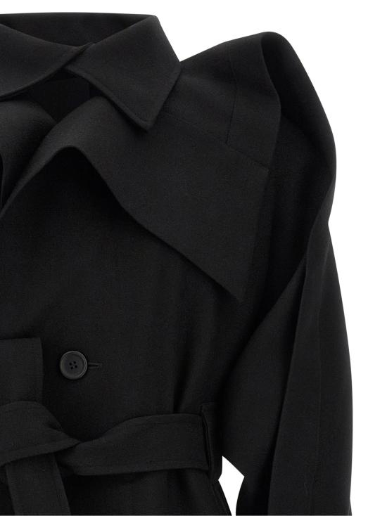 26FW 이세이 미야케 코트 캘리그라피  및 트렌치  블랙 - ISSEY MIYAKE