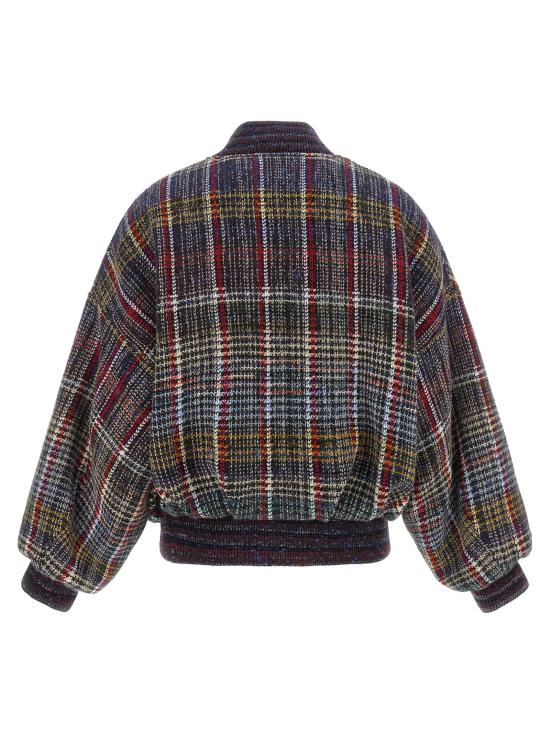 26FW 미소니 패딩 체크 패턴 봄버 재킷,  재킷, 멀티컬러 - MISSONI