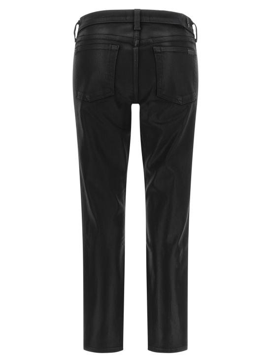 26FW 세븐포올맨카인드 데님 팬츠 가죽 느낌의 블랙 진 - 7 FOR ALL MANKIND