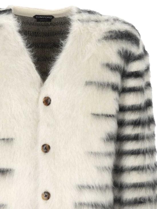 26FW 톰포드 스웨터 KNL020YMM023 WNA WHITE BLACK - TOMFORD