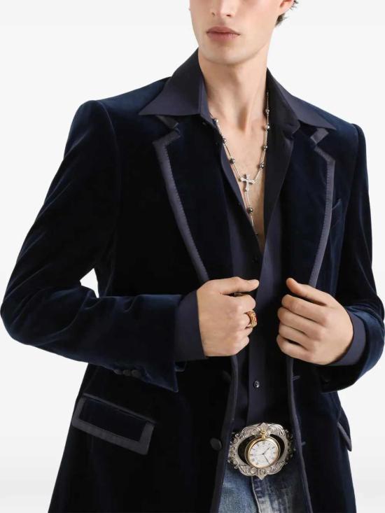 26FW 돌체앤가바나 자켓 G2VP0TGK446 B0387 BLU SCURISSIMO 3 - DOLCE & GABBANA