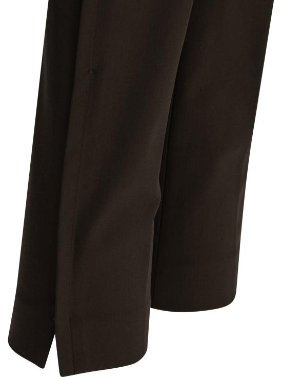26FW 스포트막스 스트레이트 팬츠 맞춤형 울 팬츠 브라운 - SPORTMAX