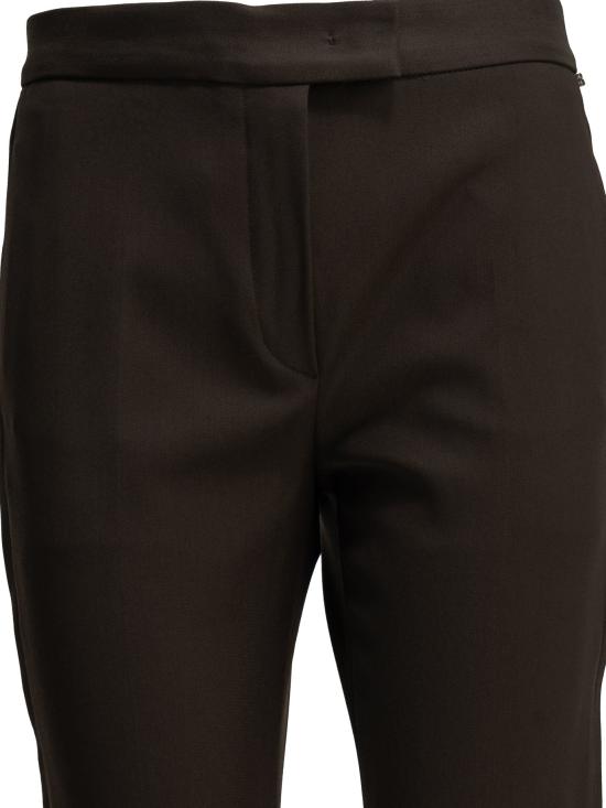 26FW 스포트막스 스트레이트 팬츠 맞춤형 울 팬츠 브라운 - SPORTMAX
