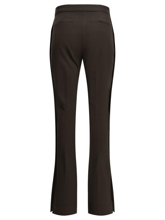 26FW 스포트막스 스트레이트 팬츠 맞춤형 울 팬츠 브라운 - SPORTMAX