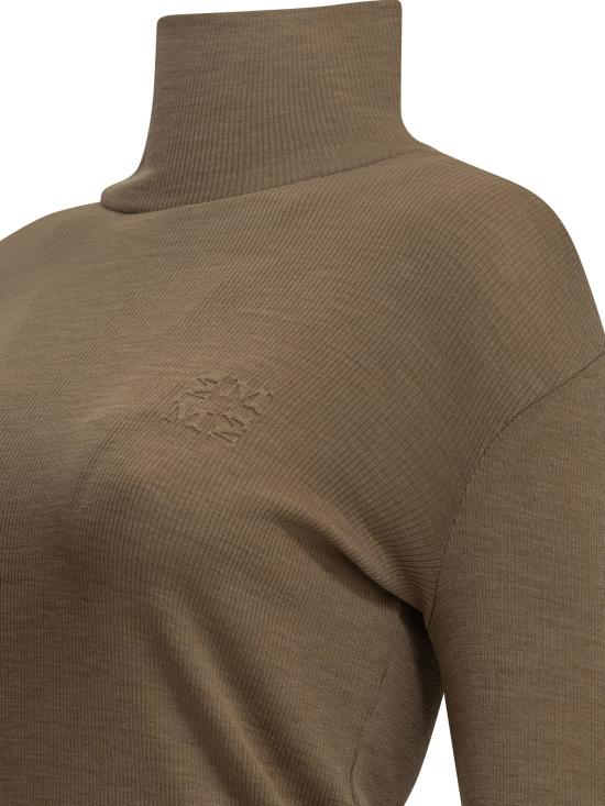 26FW 막스마라 니트웨어 울 저지 터틀넥 스웨터  브라운 - MAX MARA