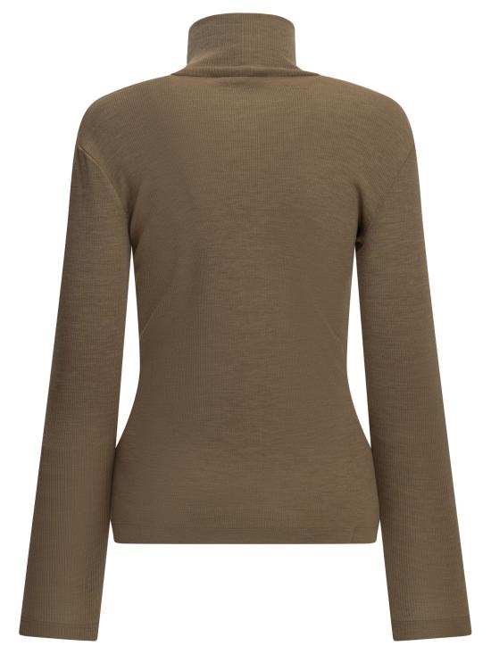 26FW 막스마라 니트웨어 울 저지 터틀넥 스웨터  브라운 - MAX MARA