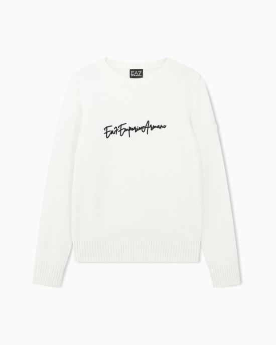 26FW 엠포리오 아르마니 스웨터 7W001546 AF26684 U0003 WHITE