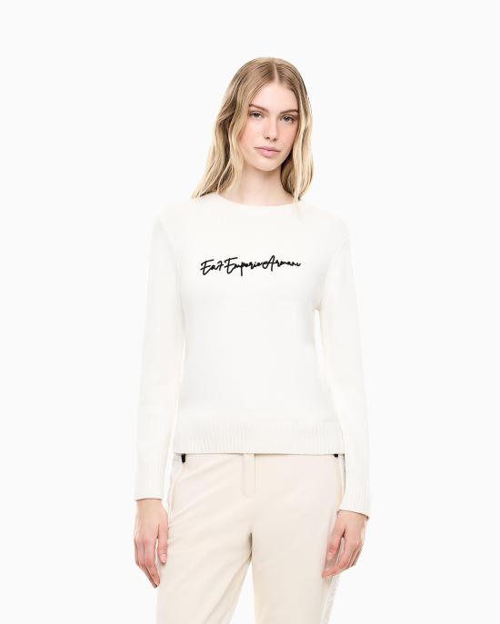 26FW 엠포리오 아르마니 스웨터 7W001546 AF26684 U0003 WHITE - EMPORIO ARMANI