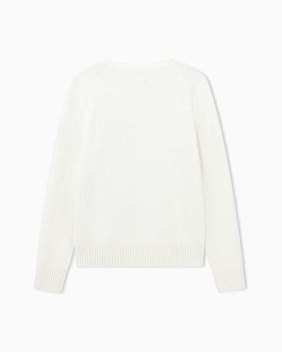 26FW 엠포리오 아르마니 스웨터 7W001546 AF26684 U0003 WHITE - EMPORIO ARMANI
