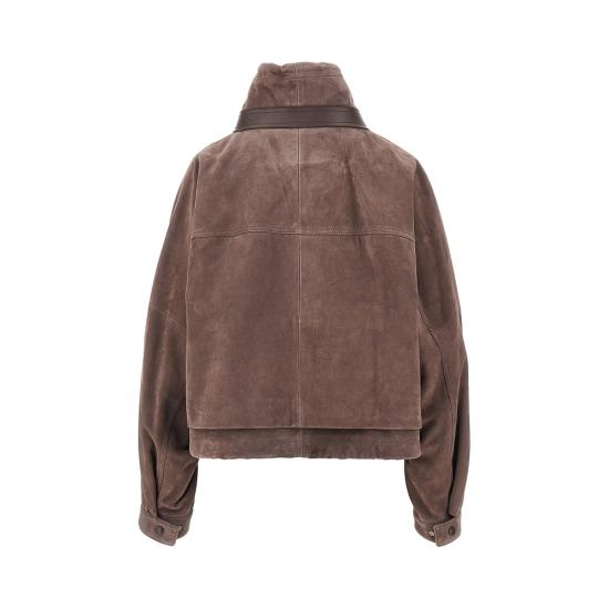 26FW 로에베 스웨이드 고트스킨 재킷 S359Y34LBJ Brown - LOEWE