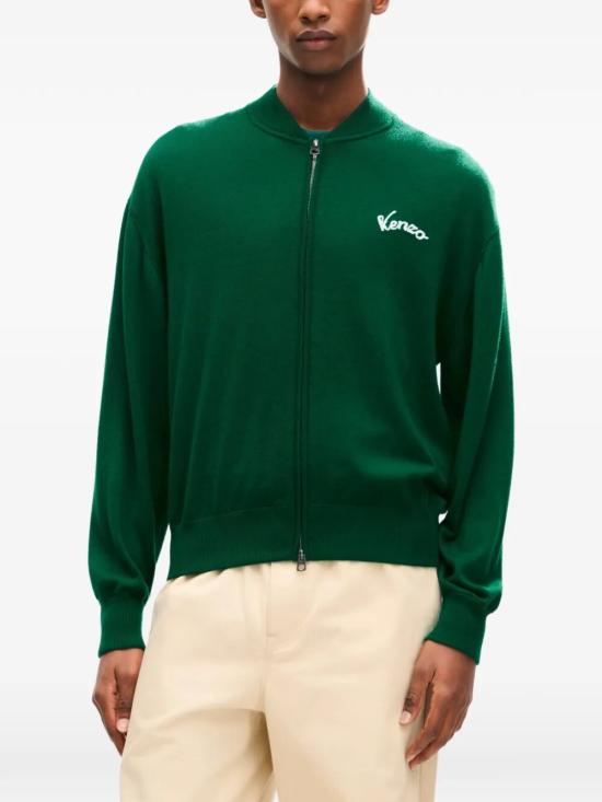26FW 겐조 가디건 FG65CA8193FH 55 BOTTLE GREEN - KENZO