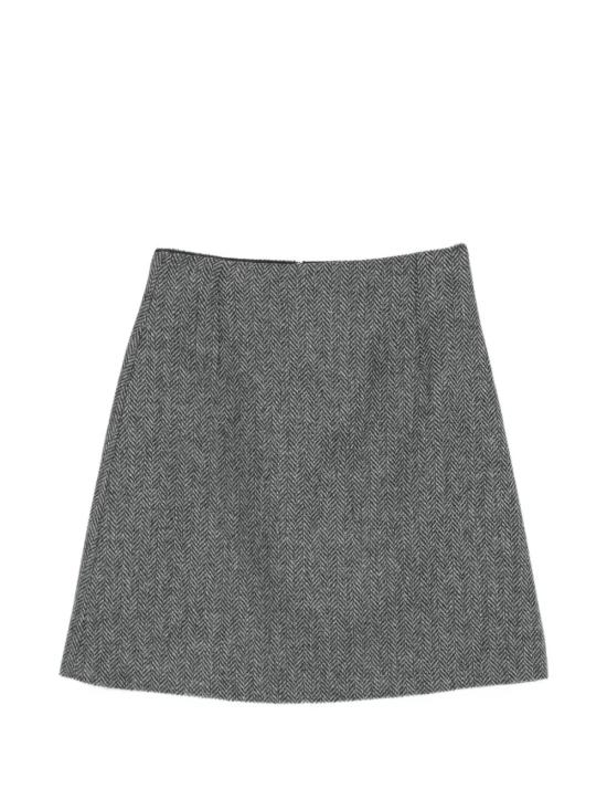 26FW 위켄드막스마라 숏 스커트 2625106072600 008 DARK GREY